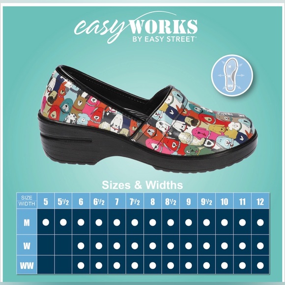 Easy Works by Easy Street lyndee multidog patent nonslip non-marking shoes sz10 - Picture 6 of 9